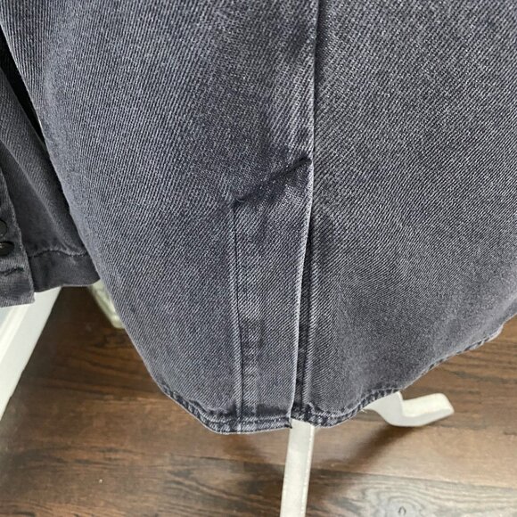 NWOT Zara Dark Gray Thick  Denim Oversize Jacket Size XS - Picture 4 of 6